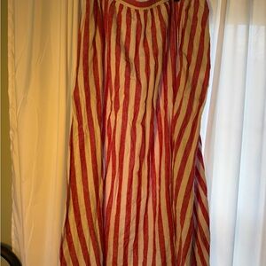 Ava & Viv Red and White Striped Maxi Skirt